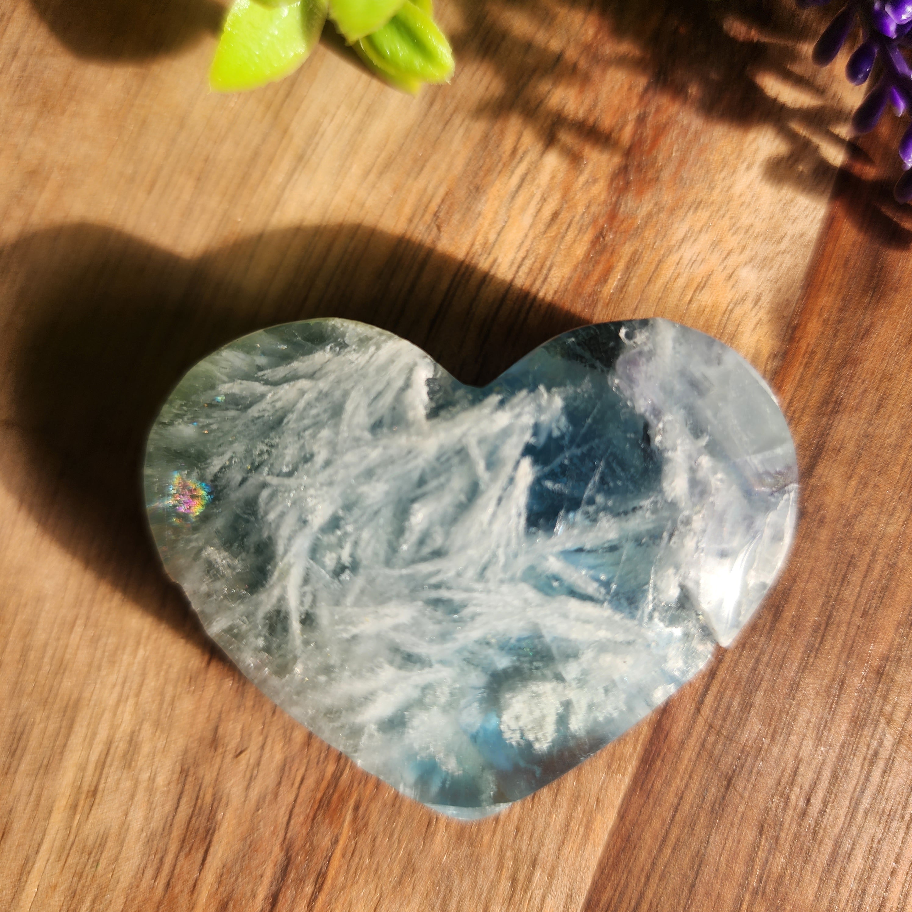 Feathered Fluorite Hearts