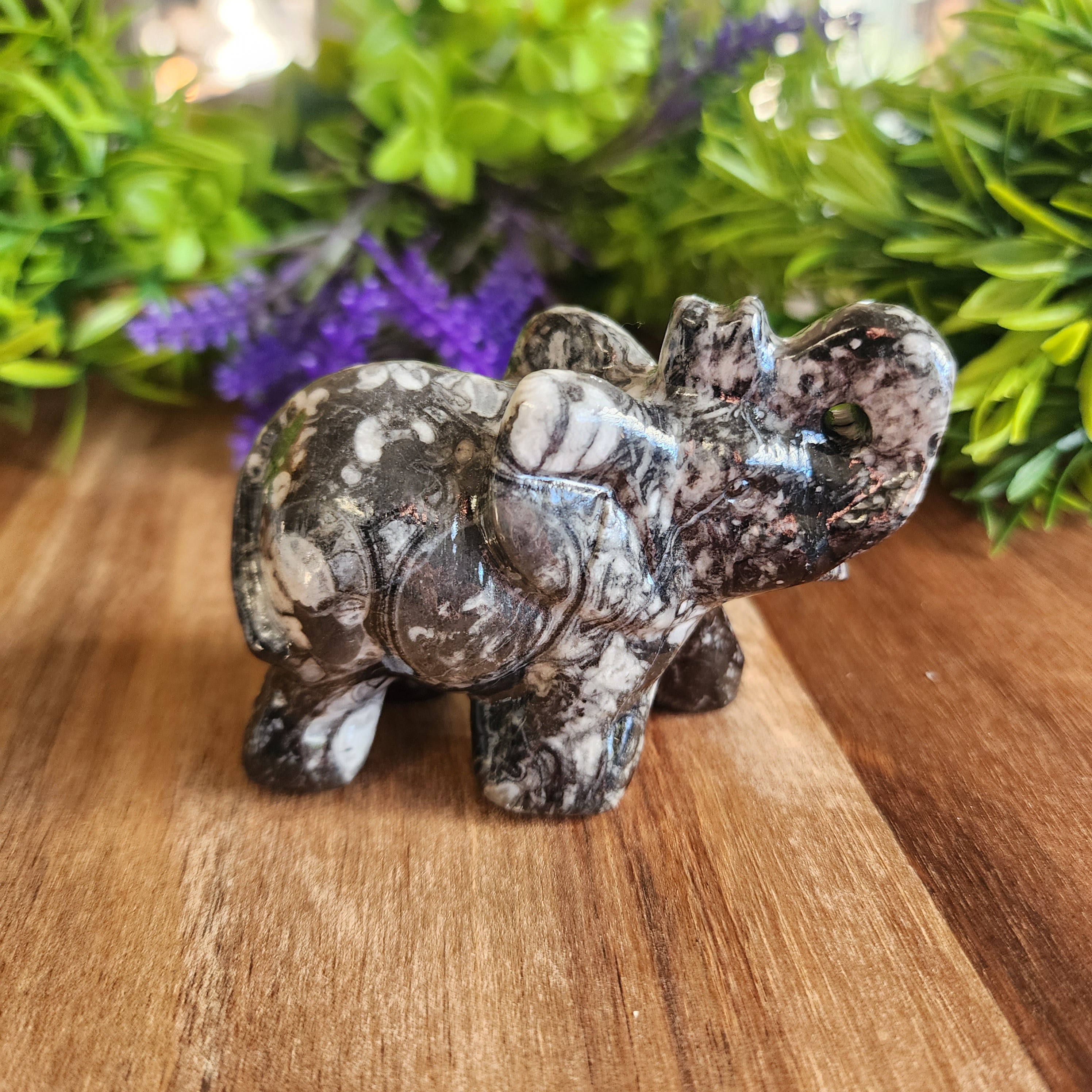 Fossil Agate Elephant