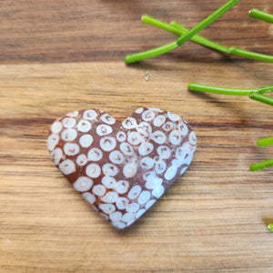 Coral Jasper Hearts