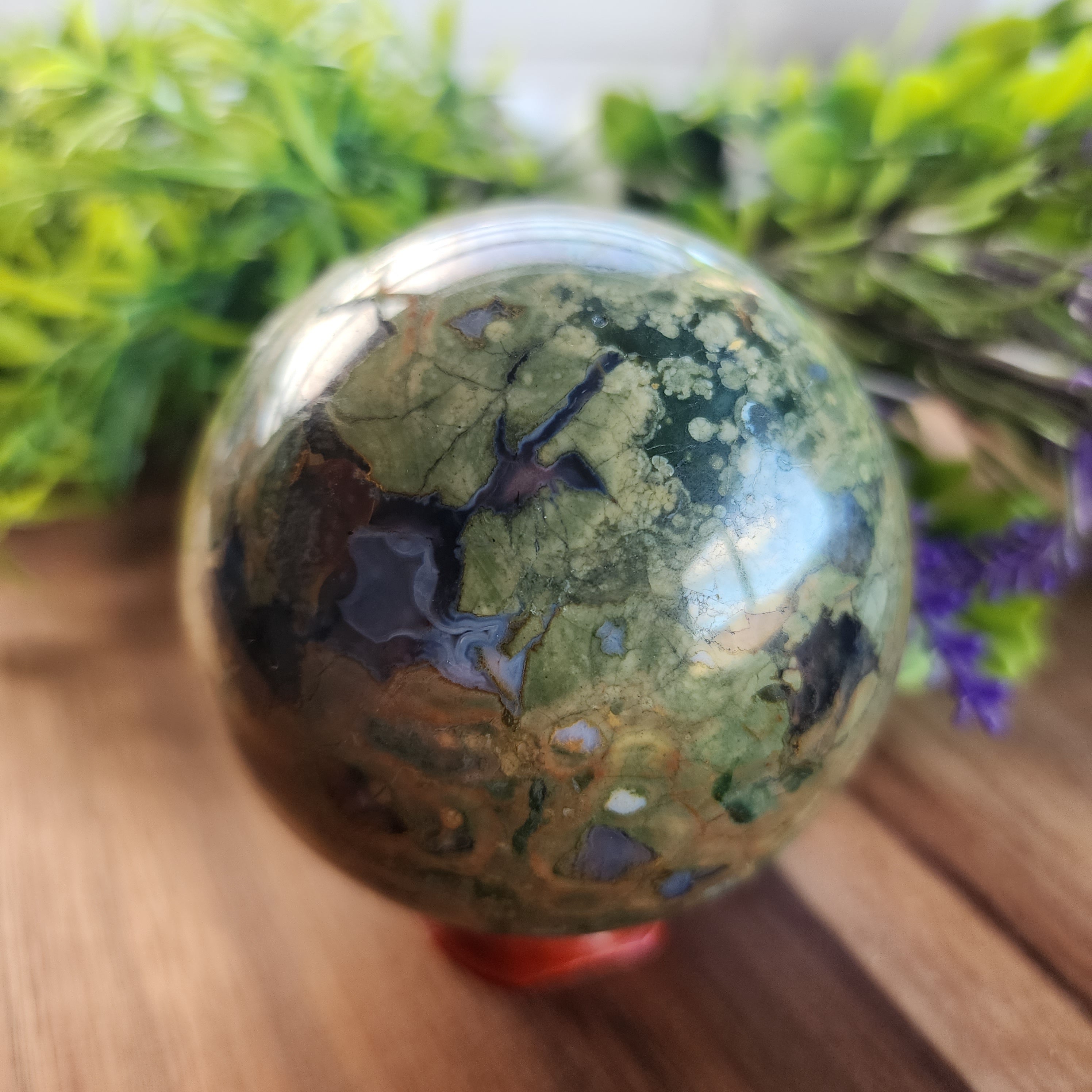 Rain Forrest Jasper Sphere