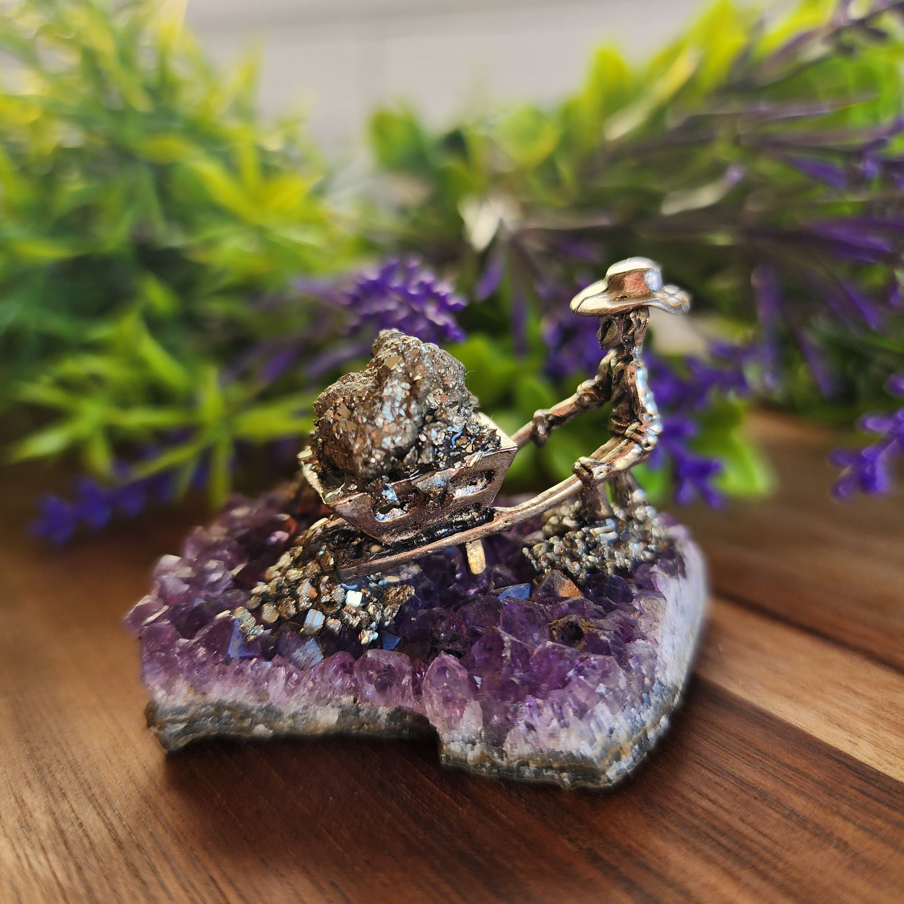 Pyrite Minner On Amethyst