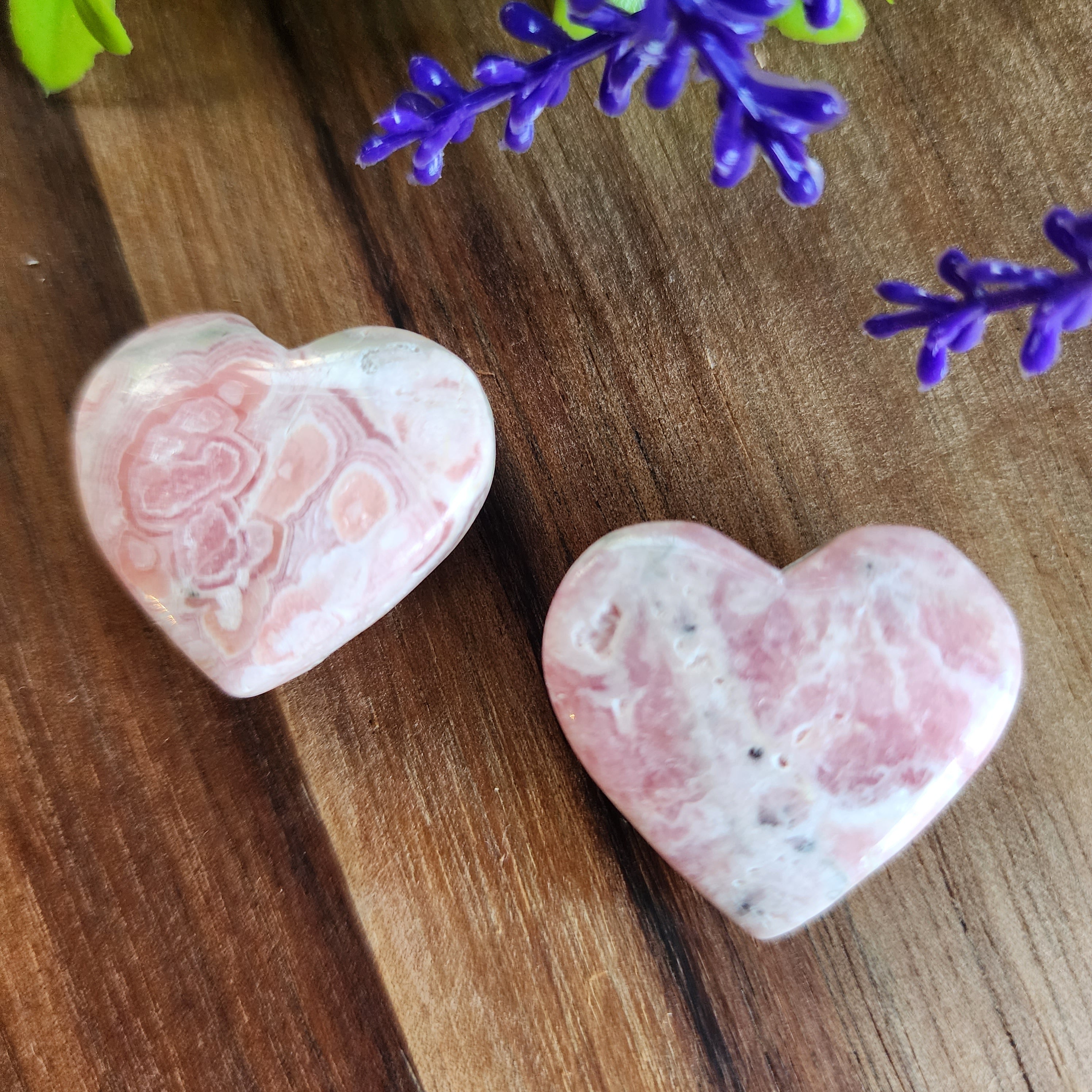 Peru Rhodochrosite Hearts