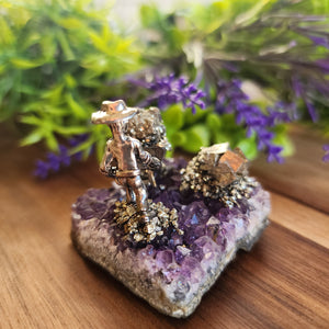 Pyrite Minner On Amethyst