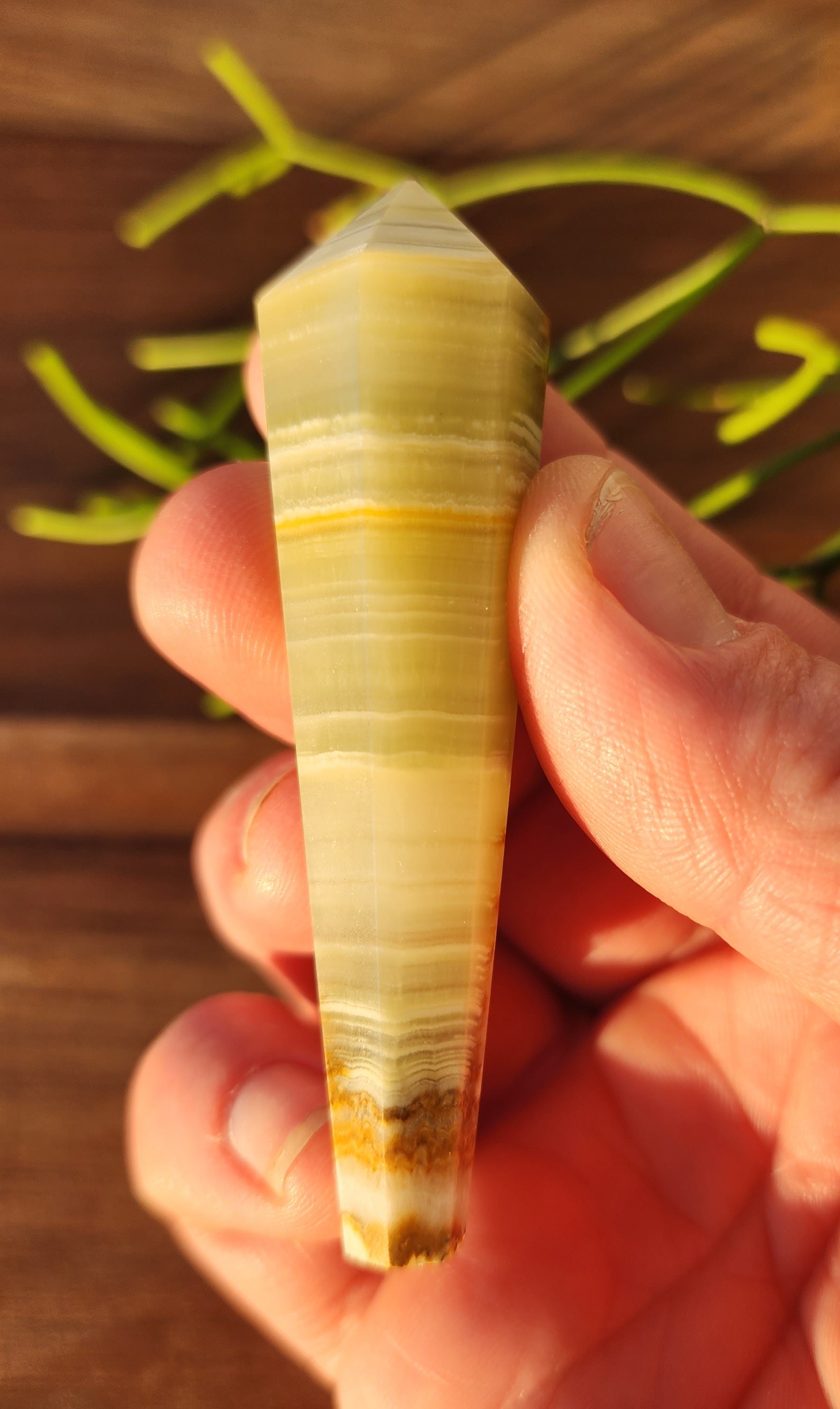 Green Banded Calcite Wands