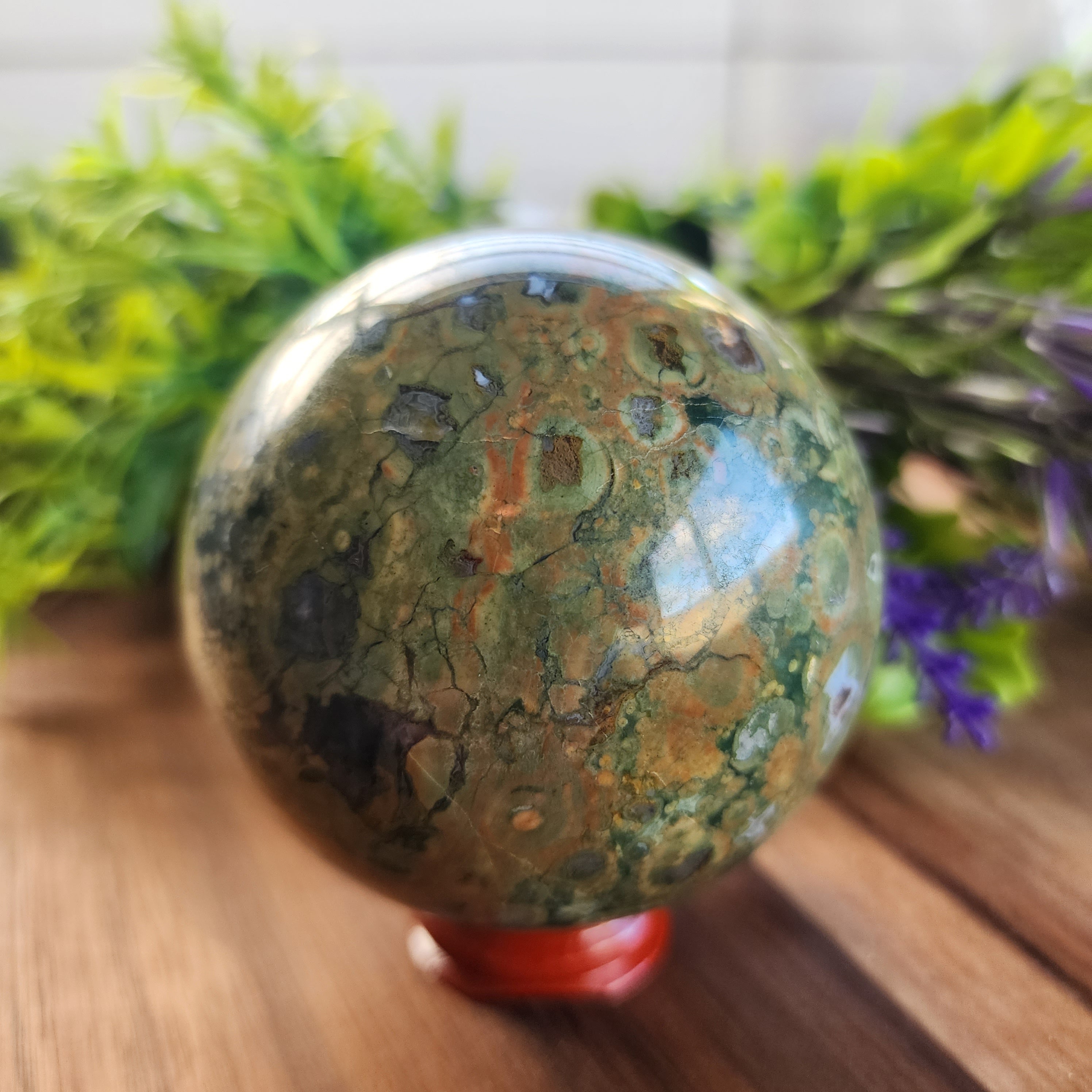 Rain Forrest Jasper Sphere