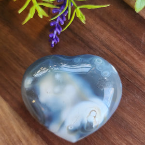 Orca Agate Heart