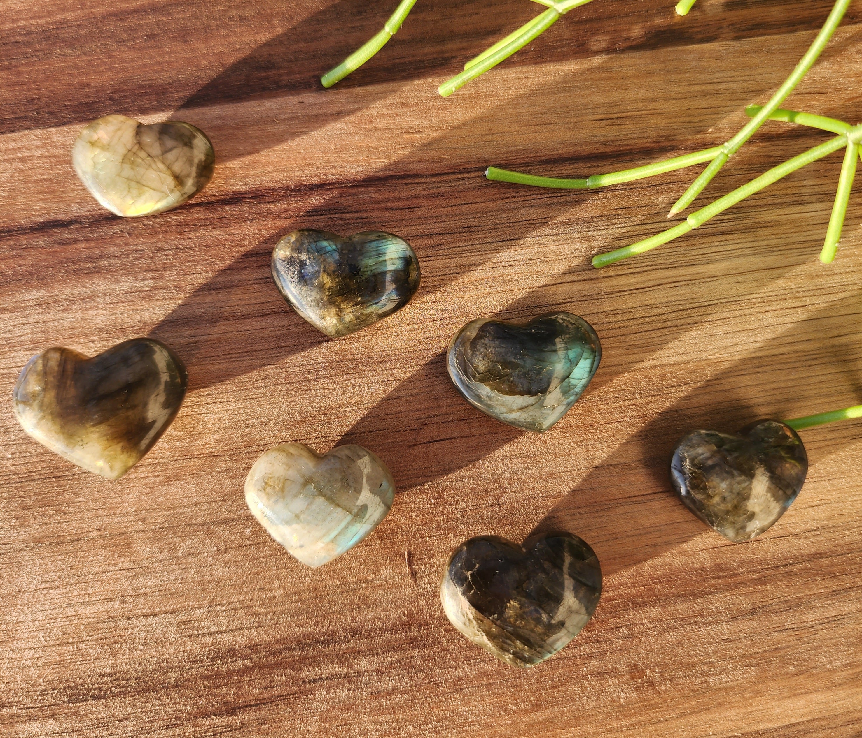 Labradorite Hearts